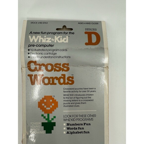 NEW Vintage 1984 VTECH Crosswords Whiz Kid Electronic Learning System Series D - Picture 7 of 16